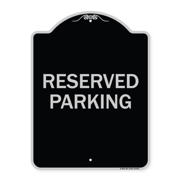 Reserved Parking Bright Yellow Heavy-Gauge Aluminum Architectural Sign, 24" x 18", BS-1824-22991
